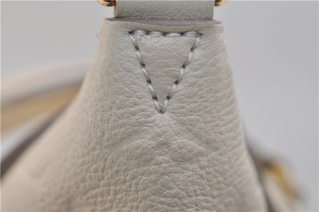 Auth Louis Vuitton Monogram Empreinte Lumineuse PM Tote Bag M93411 White 0488E