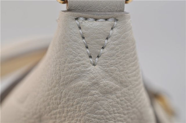 Auth Louis Vuitton Monogram Empreinte Lumineuse PM Tote Bag M93411 White 0488E