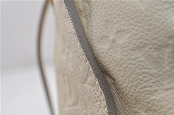 Auth Louis Vuitton Monogram Empreinte Lumineuse PM Tote Bag M93411 White 0488E