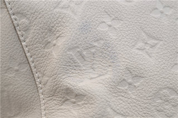 Auth Louis Vuitton Monogram Empreinte Lumineuse PM Tote Bag M93411 White 0488E