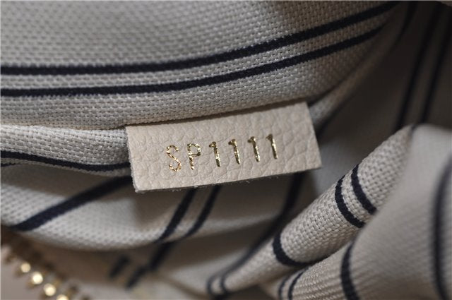 Auth Louis Vuitton Monogram Empreinte Lumineuse PM Tote Bag M93411 White 0488E