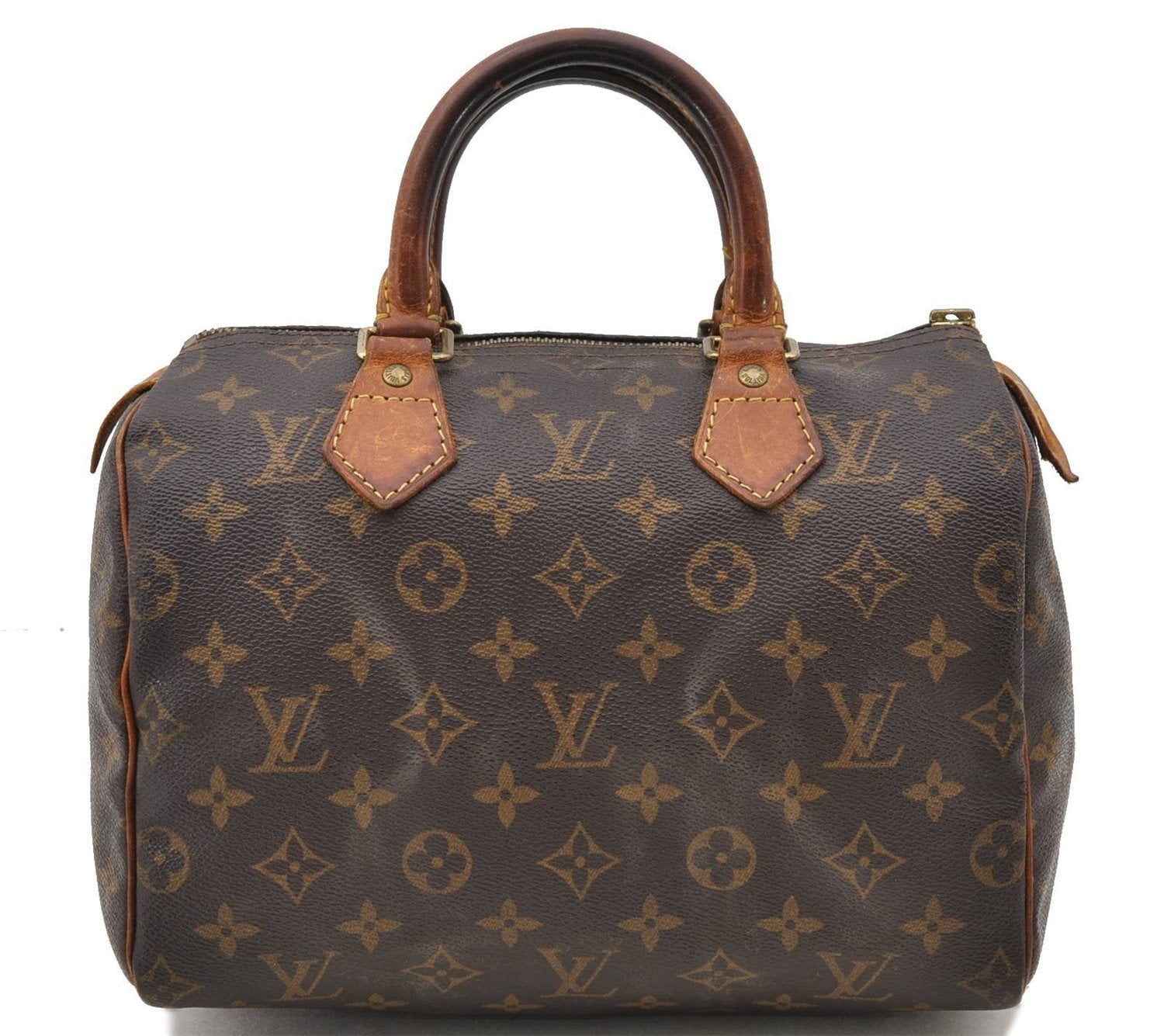 Authentic Louis Vuitton Monogram Speedy 25 Hand Bag M41528 LV Junk 0489D