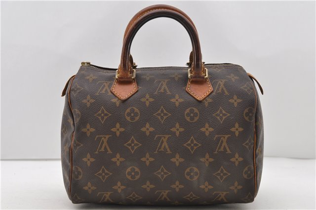 Authentic Louis Vuitton Monogram Speedy 25 Hand Bag M41528 LV Junk 0489D