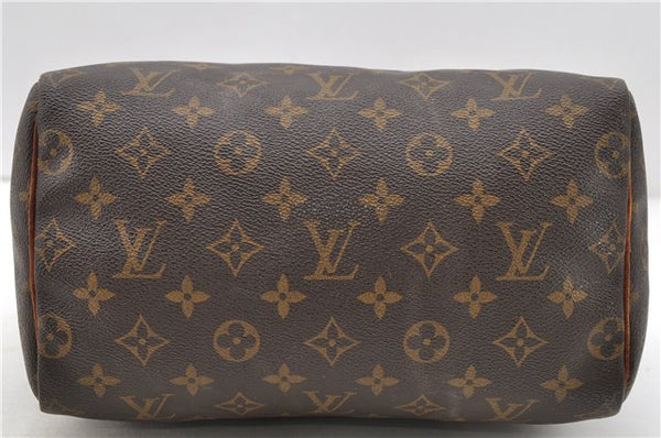 Authentic Louis Vuitton Monogram Speedy 25 Hand Bag M41528 LV Junk 0489D