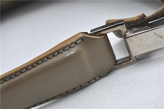 Authentic GUCCI Vintage Shoulder Bag Purse Nylon Leather Green  0489E