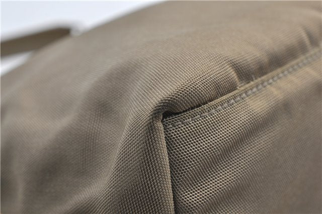 Authentic GUCCI Vintage Shoulder Bag Purse Nylon Leather Green  0489E