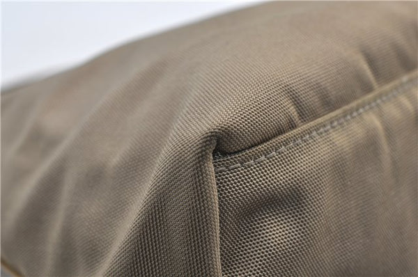 Authentic GUCCI Vintage Shoulder Bag Purse Nylon Leather Green  0489E