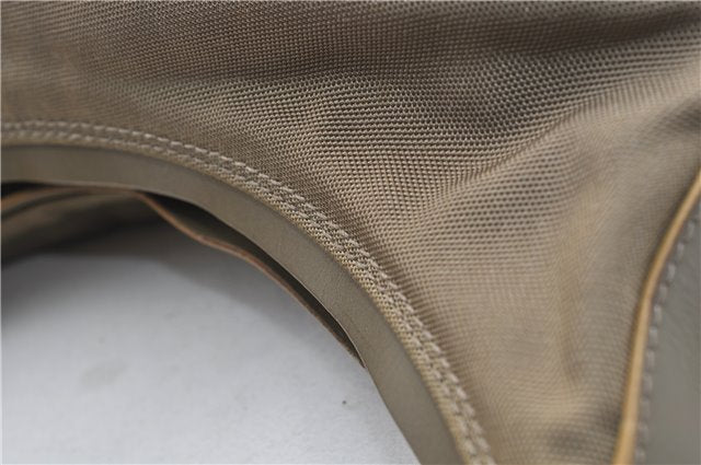 Authentic GUCCI Vintage Shoulder Bag Purse Nylon Leather Green  0489E