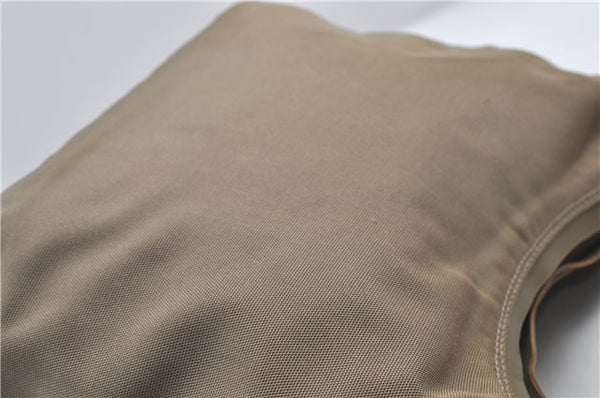 Authentic GUCCI Vintage Shoulder Bag Purse Nylon Leather Green  0489E