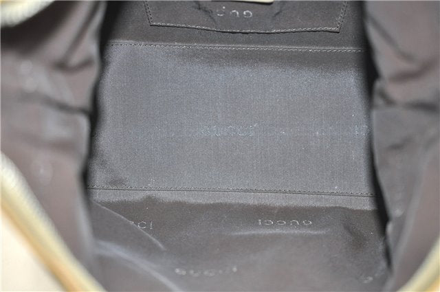 Authentic GUCCI Vintage Shoulder Bag Purse Nylon Leather Green  0489E