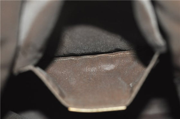 Authentic GUCCI Vintage Shoulder Bag Purse Nylon Leather Green  0489E