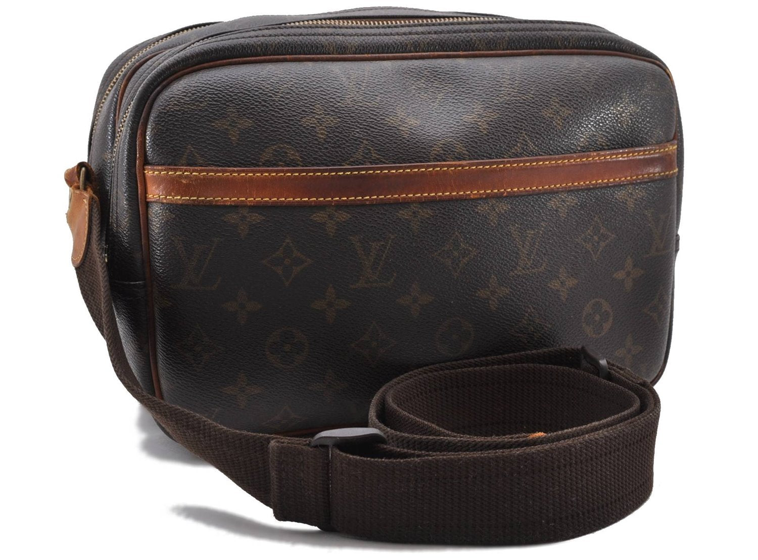 Auth Louis Vuitton Monogram Reporter PM Shoulder Cross Bag M45254 LV Junk 0490D