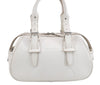 Authentic BURBERRY Vintage Leather Shoulder Hand Bag Purse White 0490E