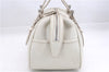 Authentic BURBERRY Vintage Leather Shoulder Hand Bag Purse White 0490E