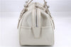 Authentic BURBERRY Vintage Leather Shoulder Hand Bag Purse White 0490E