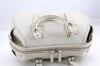 Authentic BURBERRY Vintage Leather Shoulder Hand Bag Purse White 0490E