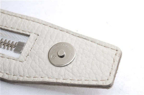 Authentic BURBERRY Vintage Leather Shoulder Hand Bag Purse White 0490E