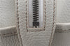 Authentic BURBERRY Vintage Leather Shoulder Hand Bag Purse White 0490E