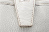 Authentic BURBERRY Vintage Leather Shoulder Hand Bag Purse White 0490E