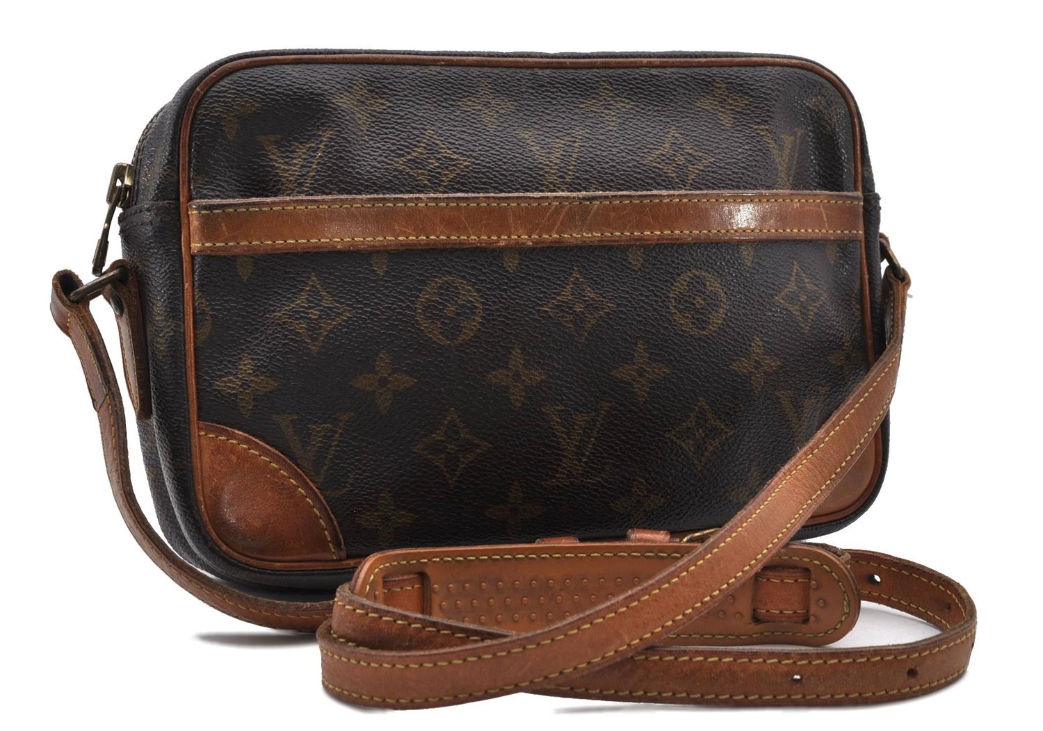 Auth Louis Vuitton Monogram Trocadero 23 Shoulder Cross Body Bag M51276 LV 0492D