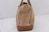 Authentic PRADA Leather Nappa Shoulder Hand Bag Purse Beige 0492E