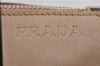 Authentic PRADA Leather Nappa Shoulder Hand Bag Purse Beige 0492E