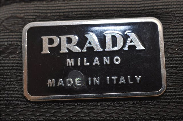 Authentic PRADA Leather Nappa Shoulder Hand Bag Purse Beige 0492E