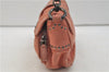Authentic PRADA Suede Chain Shoulder Hand Bag Purse Pink 0493E