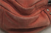 Authentic PRADA Suede Chain Shoulder Hand Bag Purse Pink 0493E