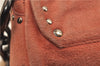 Authentic PRADA Suede Chain Shoulder Hand Bag Purse Pink 0493E