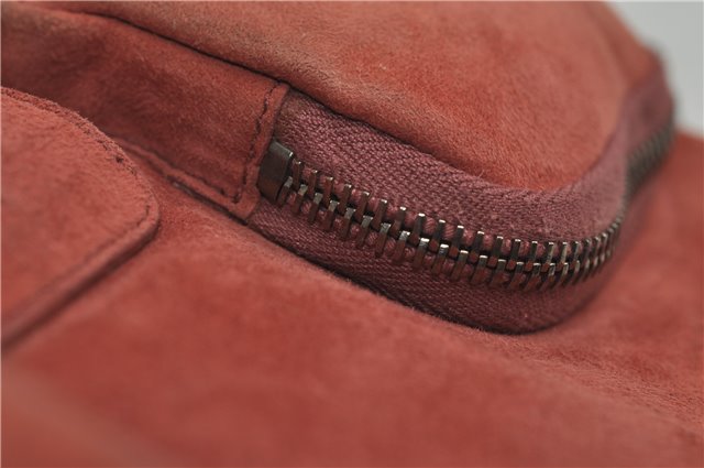 Authentic PRADA Suede Chain Shoulder Hand Bag Purse Pink 0493E