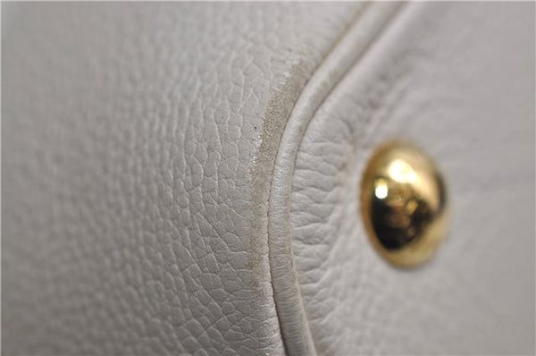 Auth Louis Vuitton Monogram Empreinte Citadine PM Tote Bag M40554 Ivory 0494E