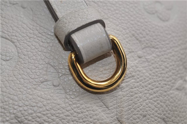 Auth Louis Vuitton Monogram Empreinte Citadine PM Tote Bag M40554 Ivory 0494E