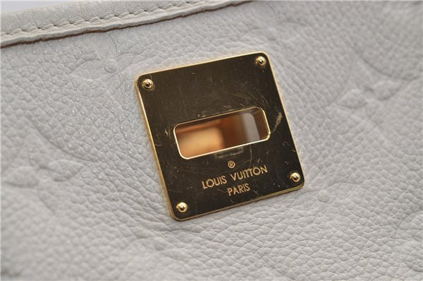 Auth Louis Vuitton Monogram Empreinte Citadine PM Tote Bag M40554 Ivory 0494E
