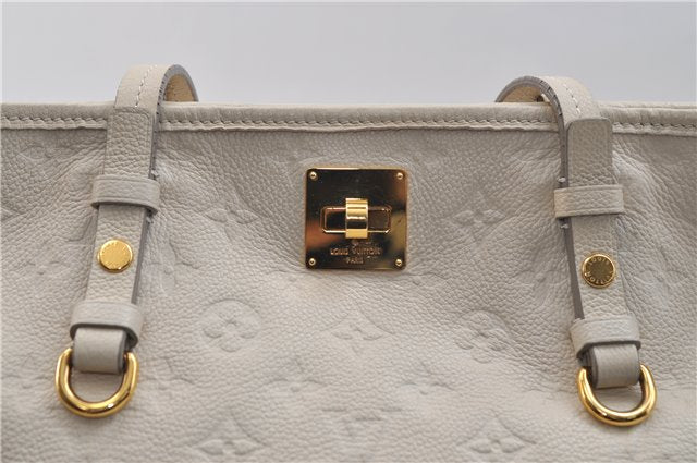 Auth Louis Vuitton Monogram Empreinte Citadine PM Tote Bag M40554 Ivory 0494E