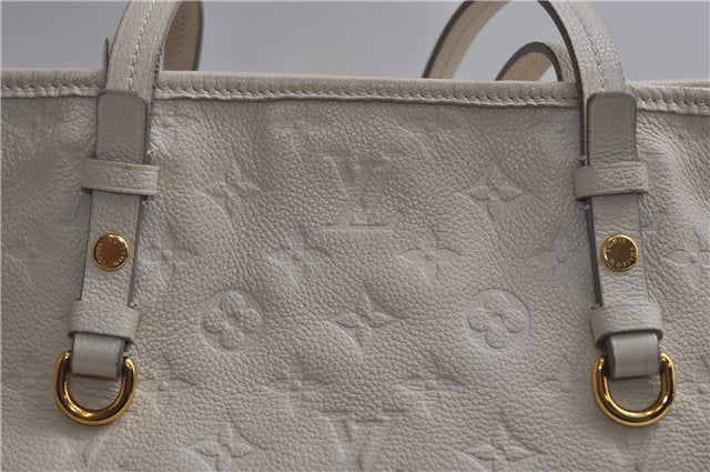 Auth Louis Vuitton Monogram Empreinte Citadine PM Tote Bag M40554 Ivory 0494E