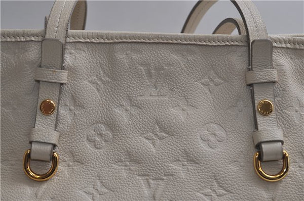 Auth Louis Vuitton Monogram Empreinte Citadine PM Tote Bag M40554 Ivory 0494E