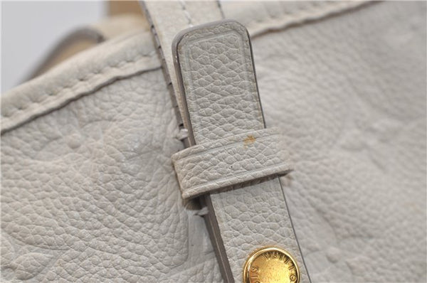Auth Louis Vuitton Monogram Empreinte Citadine PM Tote Bag M40554 Ivory 0494E