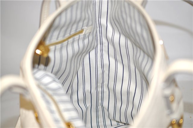 Auth Louis Vuitton Monogram Empreinte Citadine PM Tote Bag M40554 Ivory 0494E