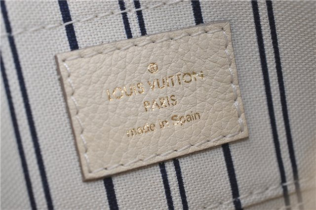 Auth Louis Vuitton Monogram Empreinte Citadine PM Tote Bag M40554 Ivory 0494E