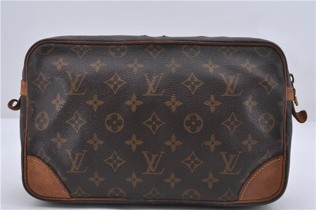 Authentic Louis Vuitton Monogram Compiegne 28 Clutch Hand Bag M51845 LV 0496D