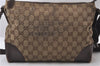 Authentic GUCCI Shoulder Cross Body Bag GG Canvas Leather 114273 Brown 0497D