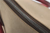 Authentic PRADA Canvas Leather Shoulder Hand Bag Beige Red 0502E