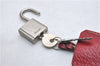 Authentic PRADA Canvas Leather Shoulder Hand Bag Beige Red 0502E