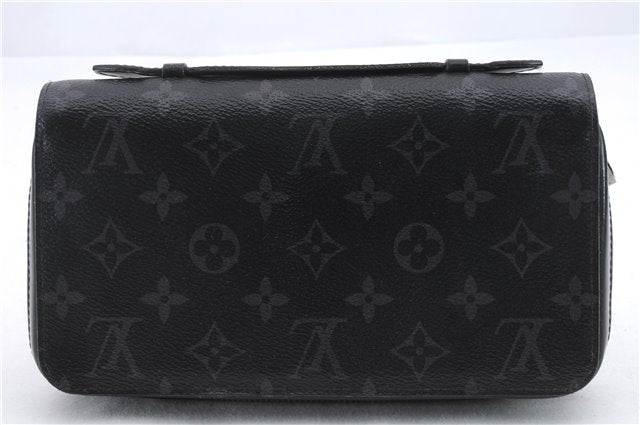 Authentic Louis Vuitton Monogram Eclipse Zippy XL Wallet M61698 LV 0503D