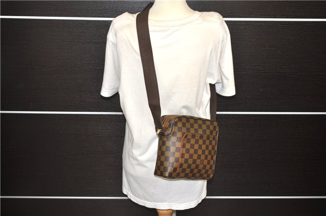 Authentic Louis Vuitton Damier Olav PM Shoulder Cross Body Bag N41442 LV 0503E