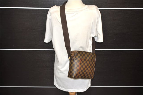 Authentic Louis Vuitton Damier Olav PM Shoulder Cross Body Bag N41442 LV 0503E