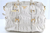 Authentic PRADA Nappa Gaufre 2Way Shoulder Hand Bag Leather BN1336 White 0504B