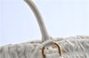 Authentic PRADA Nappa Gaufre 2Way Shoulder Hand Bag Leather BN1336 White 0504B