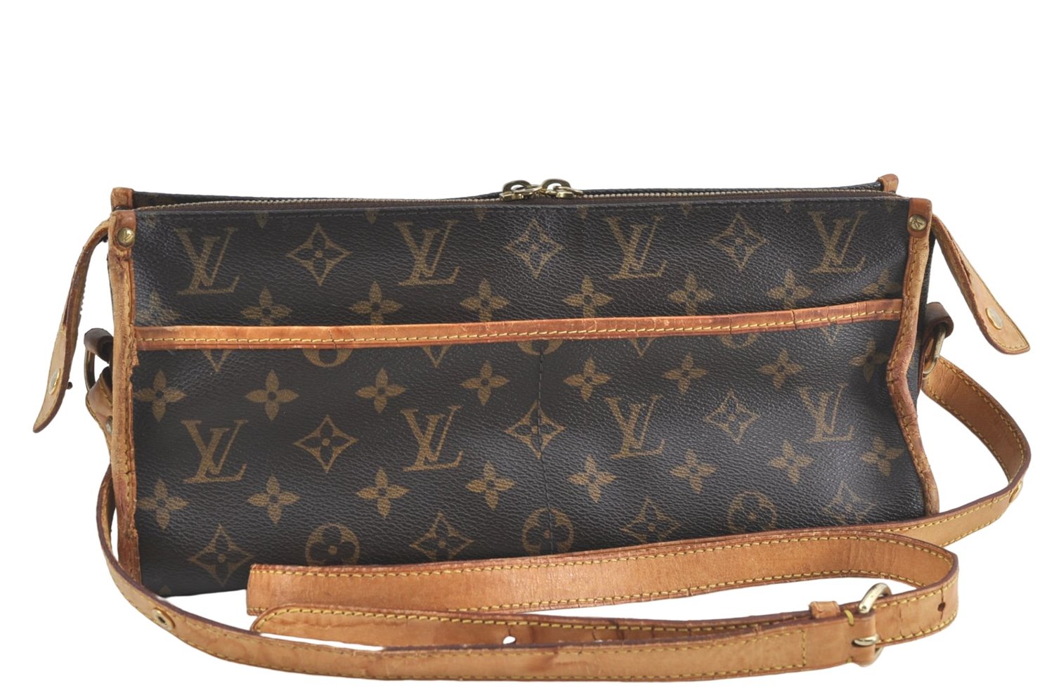 Auth Louis Vuitton Monogram Popincourt Long Shoulder Cross Bag M40008 LV 0504C